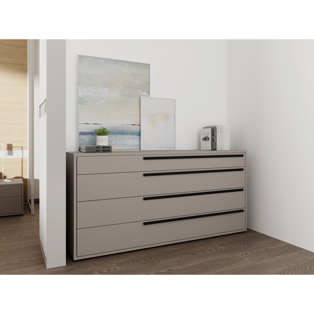 Carter Dresser In Taupe Matte. Picture 3