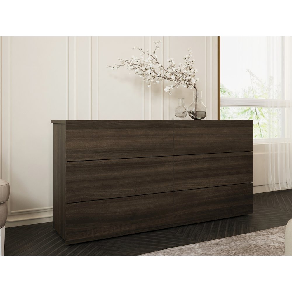 Ayla Dresser In Dark Oak Melamine. Picture 8