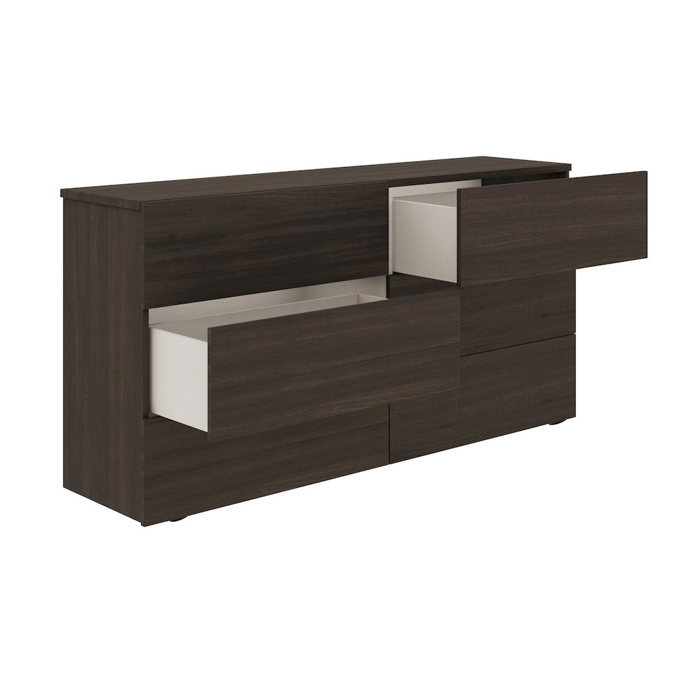 Ayla Dresser In Dark Oak Melamine. Picture 3