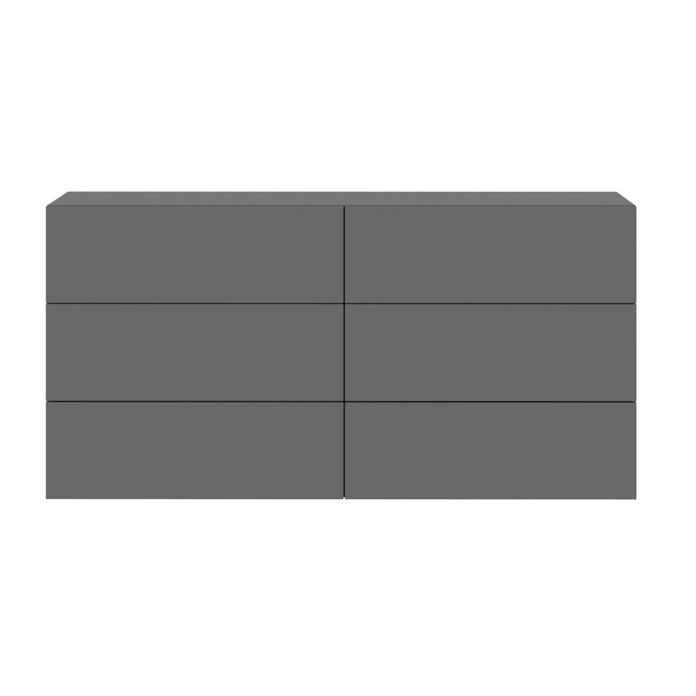 Ayla Dresser In Gray Matte. Picture 1