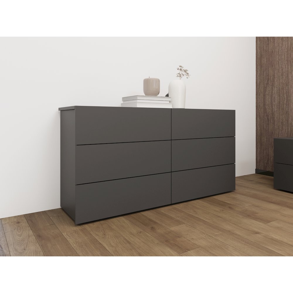 Ayla Dresser In Gray Matte. Picture 3