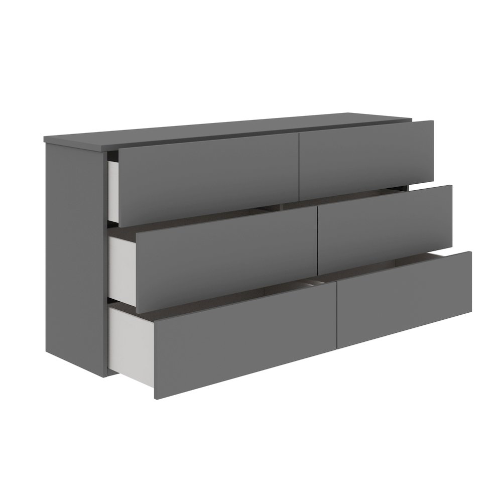 Ayla Dresser In Gray Matte. Picture 5