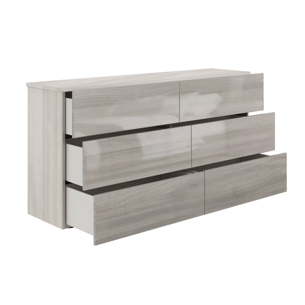 Ayla Dresser In Light Gray Oak High Gloss. Picture 3