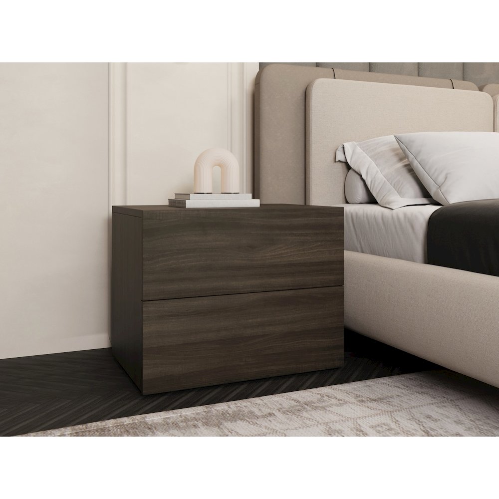 Ayla Nightstand In Dark Oak Melamine. Picture 6