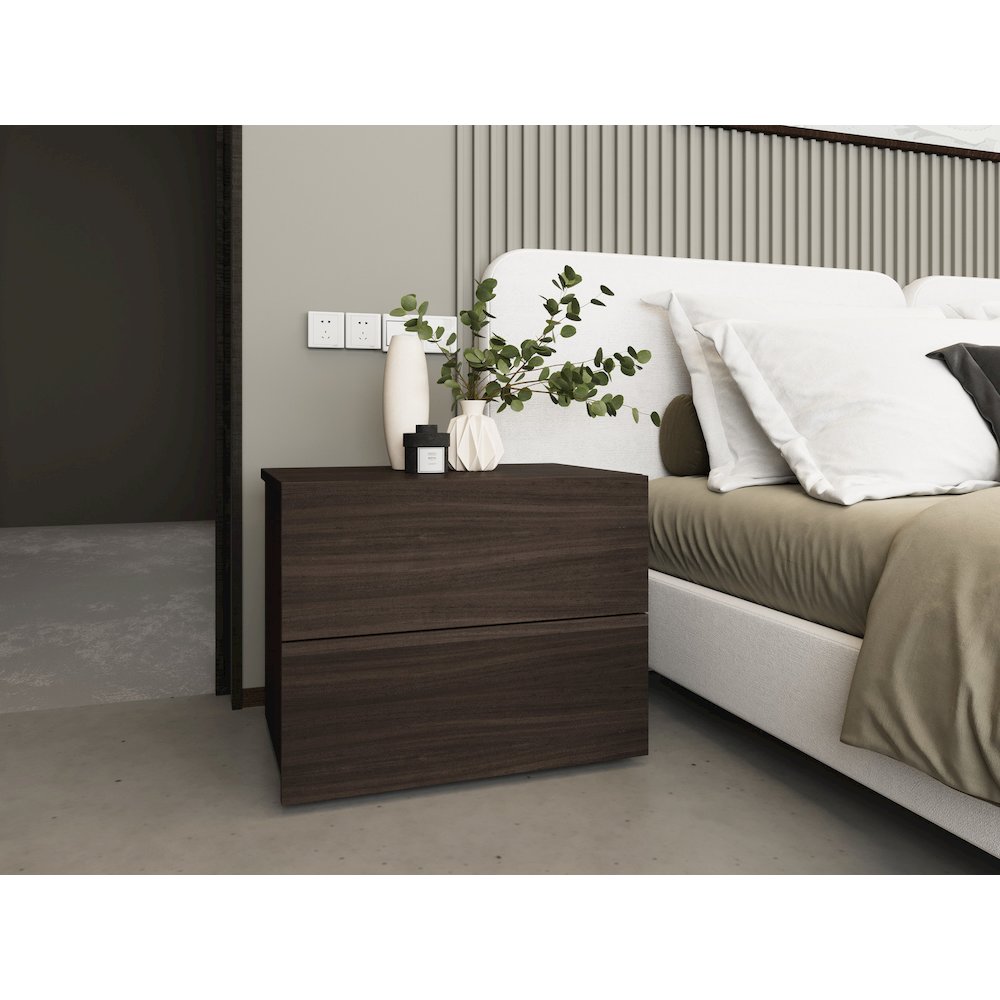 Ayla Nightstand In Dark Oak Melamine. Picture 7