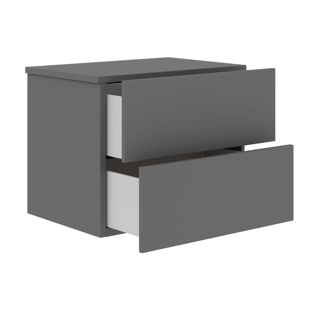 Ayla Nightstand In Gray Matte. Picture 5