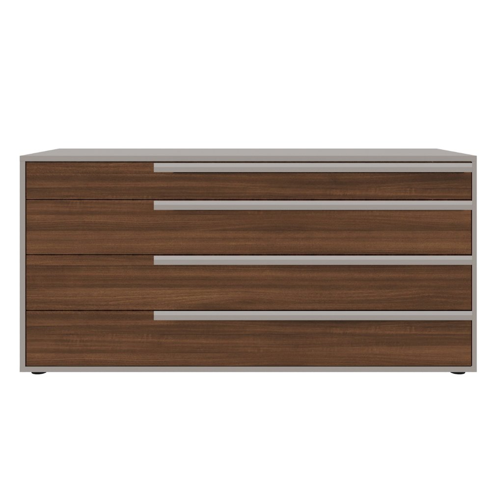 Carter Il Dresser In Walnut-Taupe. Picture 1