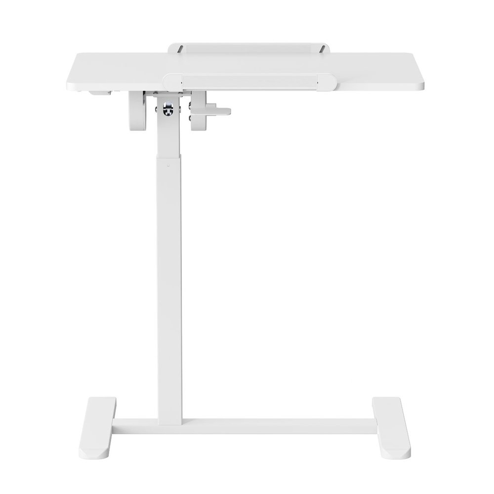 Techni Mobili Sit-to-Stand Rolling Adjustable Laptop Cart, White. Picture 8