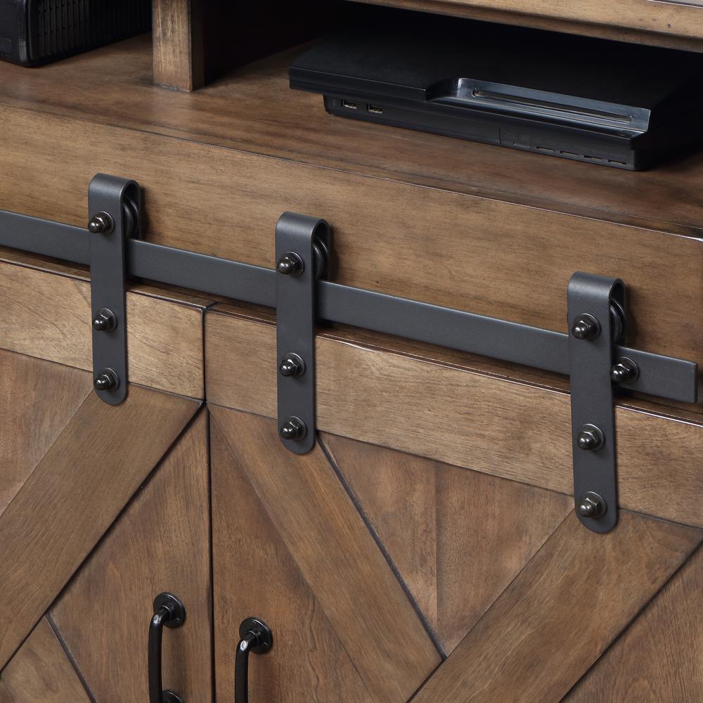 66 inch Electric Fireplace TV Stand for TVs up to 80 inches, Barnwood Finish. Picture 3