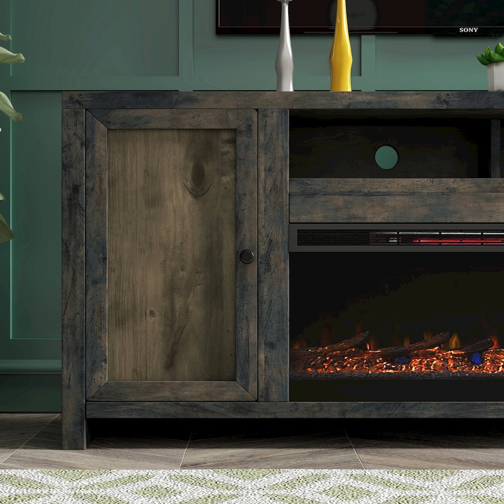 Joshua Creek 83 inch Electric Fireplace TV Stand for TVs up to 95 inches. Picture 4