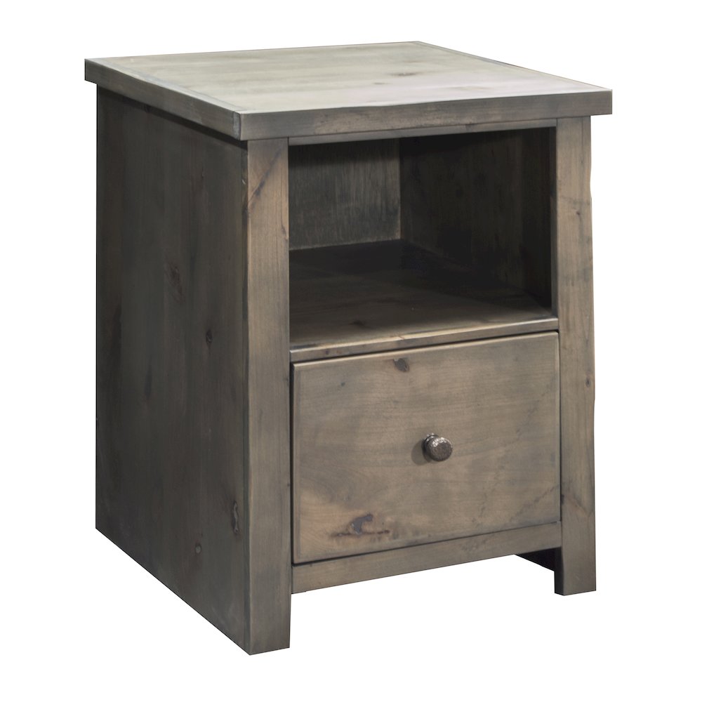 Joshua Creek 22 inch 1-drawer file, No Assembly Required, Barnwood Finish. Picture 1