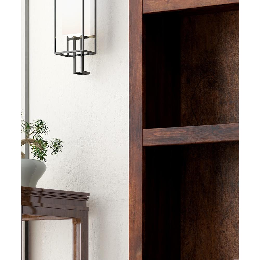 64 inch high Bookcase, Whiskey Finish. Picture 5