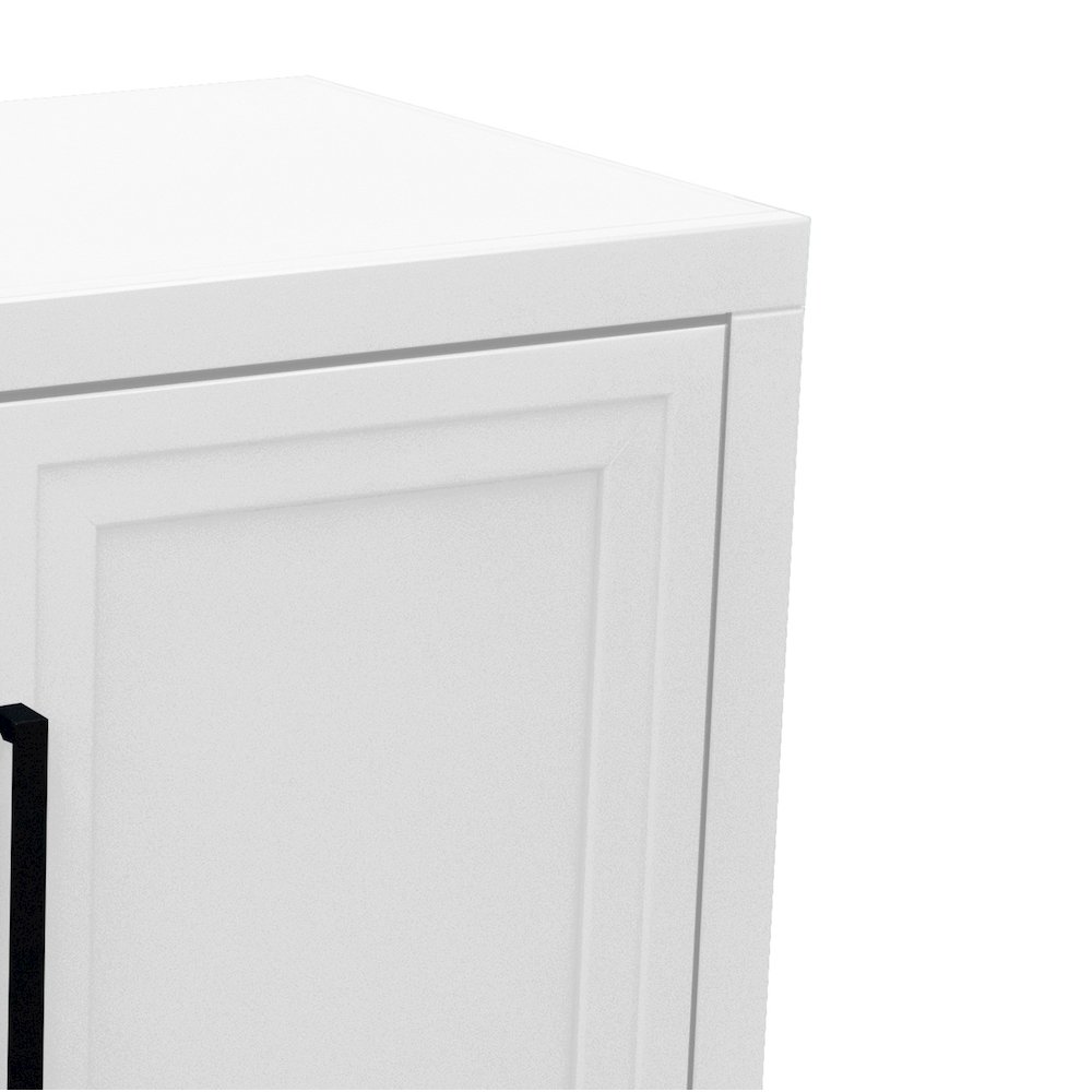 Nora Modular 2-Door Base Cabinet, Jasmine White and Barnwood Finish. Picture 6