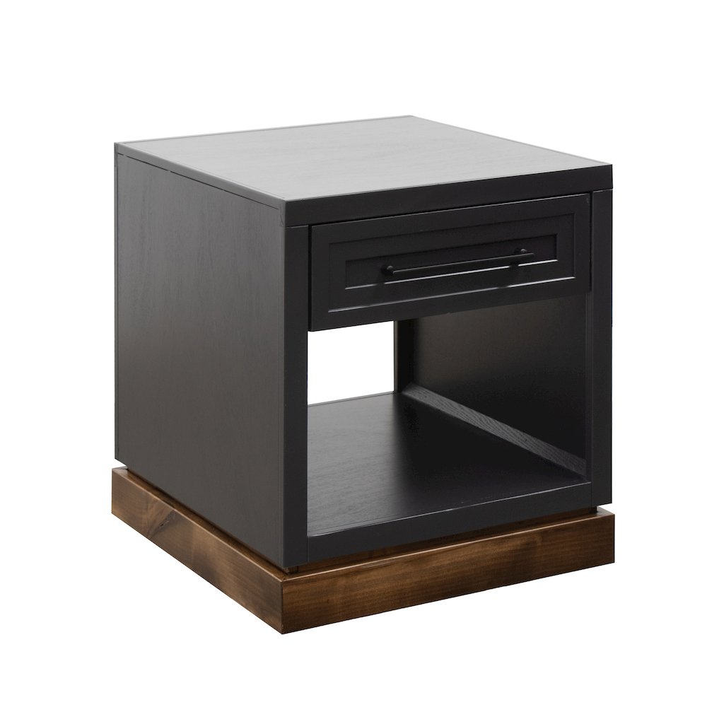 Nora 22 inch End Table, Black and Whiskey Finish. Picture 4