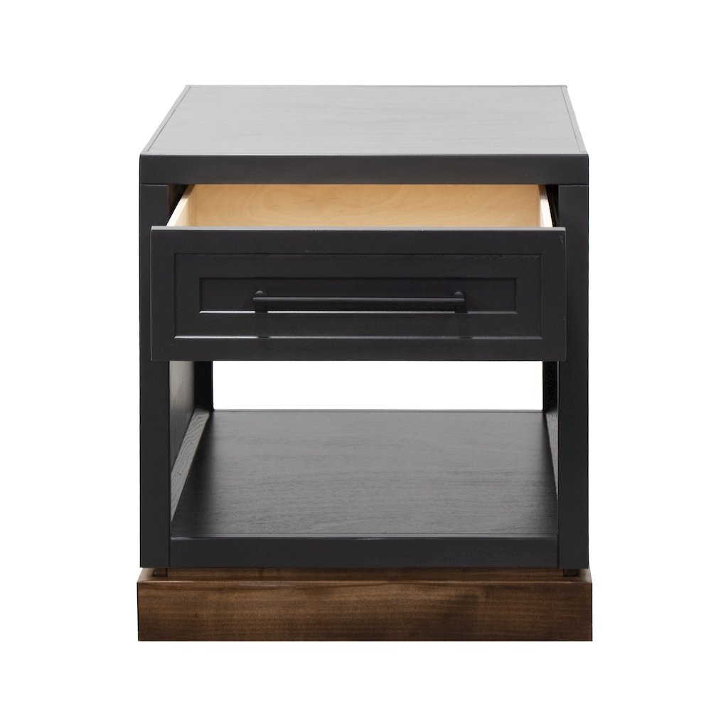 Nora 22 inch End Table, Black and Whiskey Finish. Picture 5
