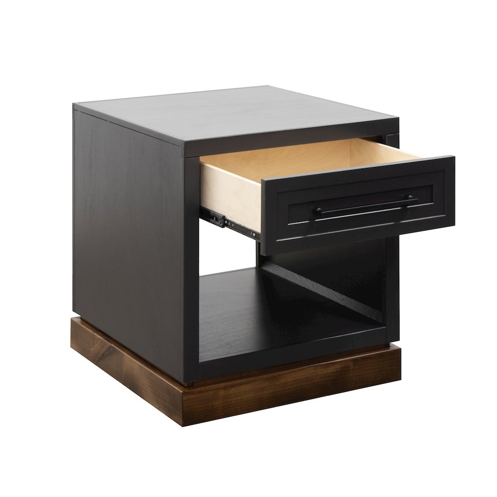 Nora 22 inch End Table, Black and Whiskey Finish. Picture 3