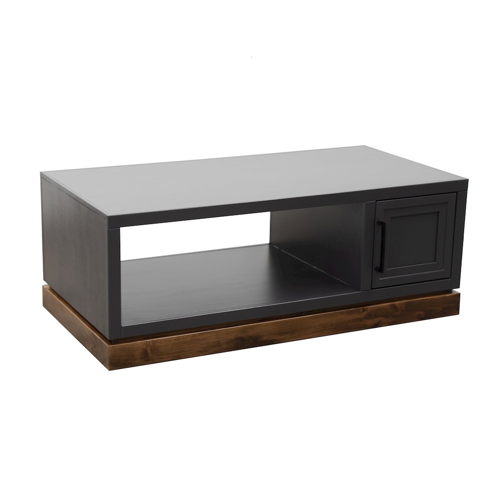 Nora 48 inch Coffee Table, Black and Whiskey Finish. Picture 3
