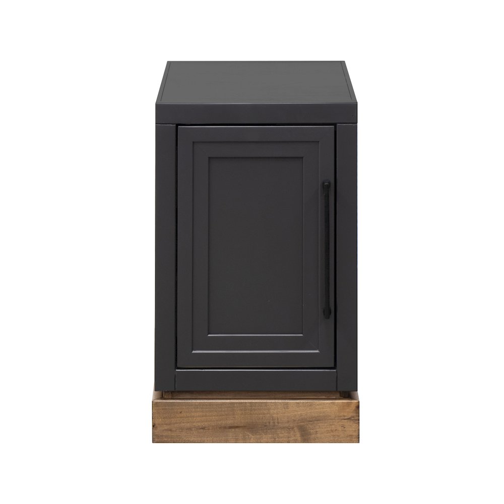 Nora 15 inch Chairside Table, Black and Whiskey Finish. Picture 1