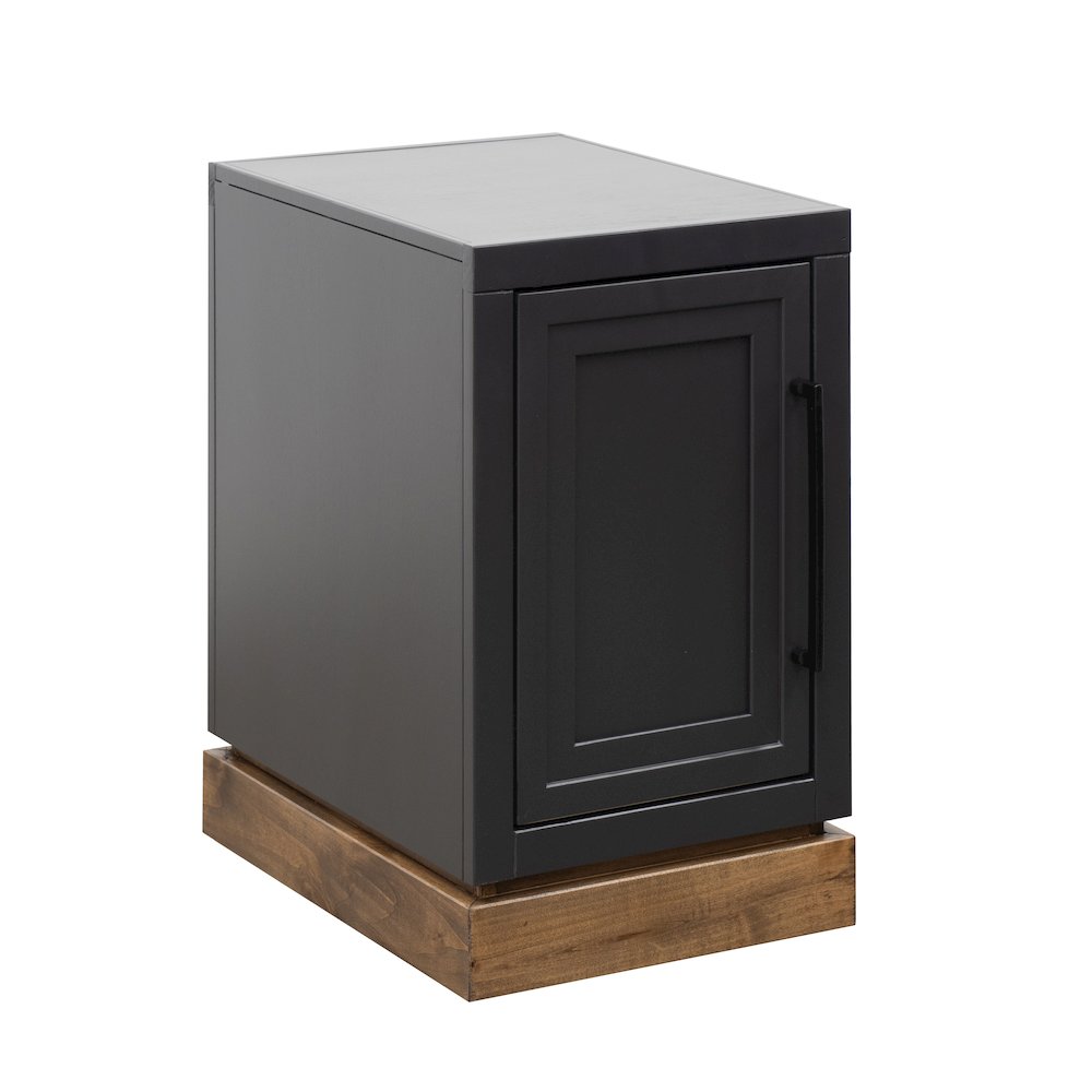 Nora 15 inch Chairside Table, Black and Whiskey Finish. Picture 3