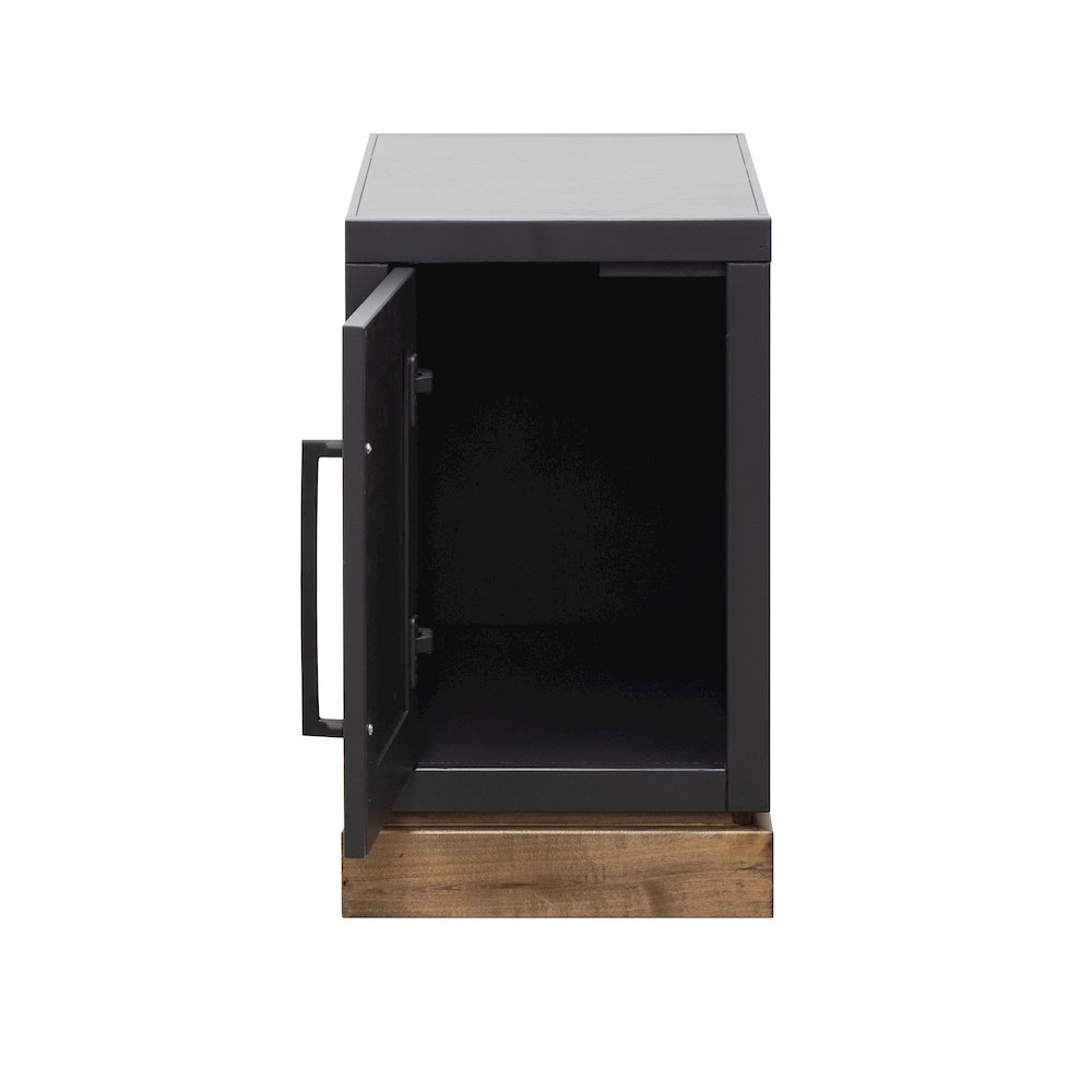 Nora 15 inch Chairside Table, Black and Whiskey Finish. Picture 4
