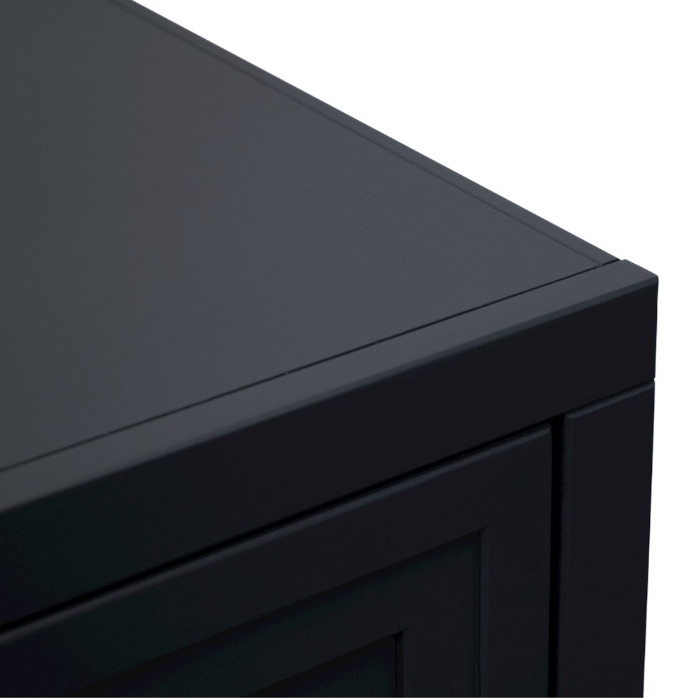 Nora 81 in Fireplace TV Stand, for TVs up to 90 in, Black and Whiskey Finish. Picture 6