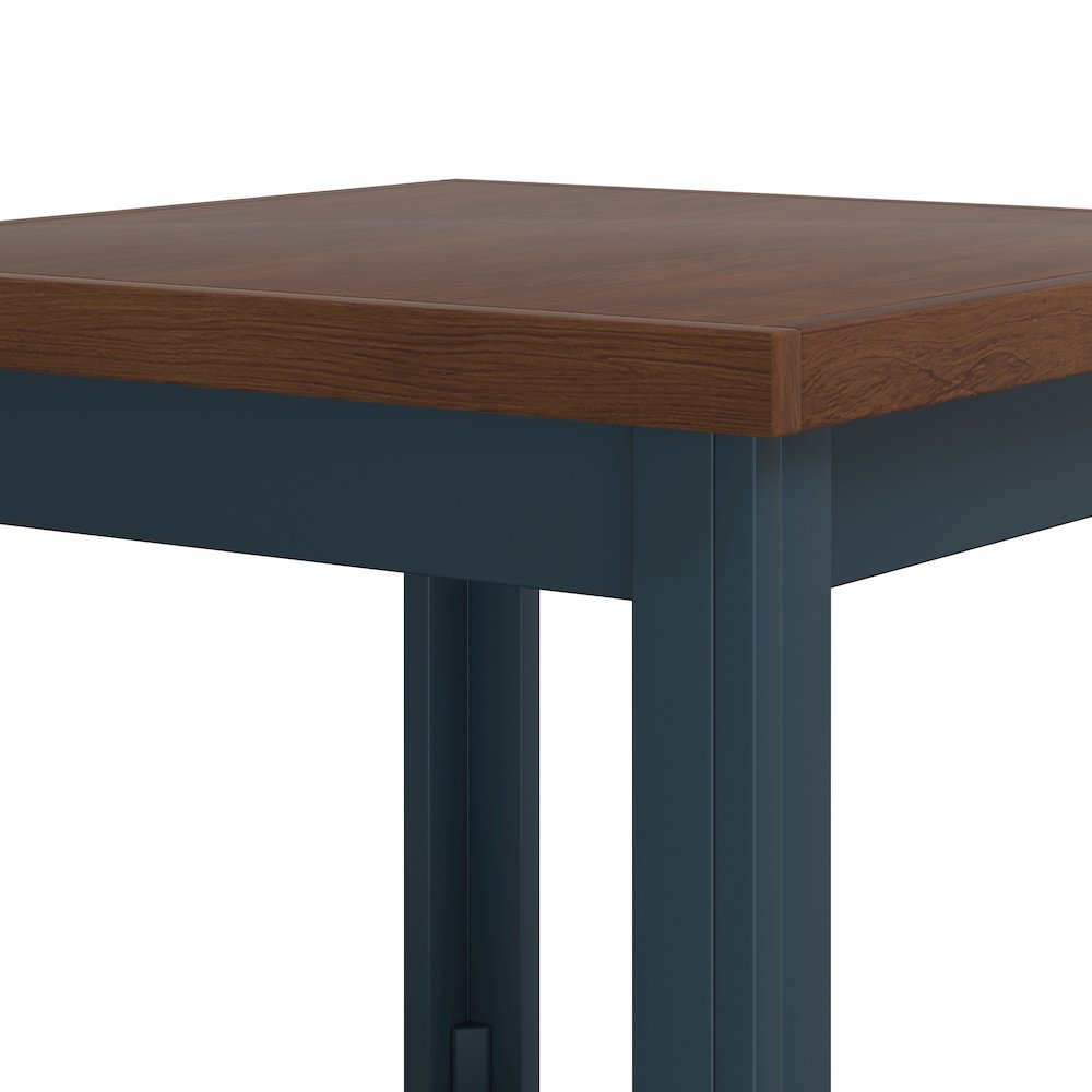 Nantucket 24 inch Side Table, Blue Denim and Whiskey Finish. Picture 7
