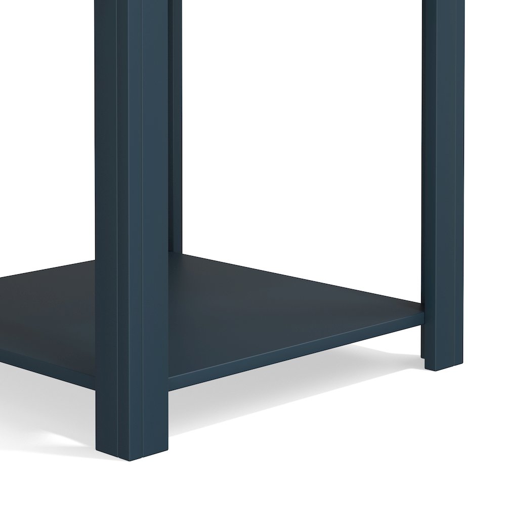 Nantucket 24 inch Side Table, Blue Denim and Whiskey Finish. Picture 8