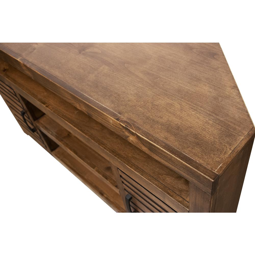 Golden Oak Finish Solid Wood TV Stand, Fits TVs up to 65 in.. Picture 6