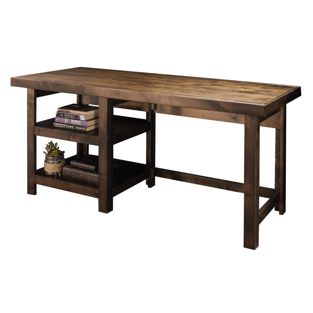60 inch Workstation Desk, Whiskey Finish. Picture 1