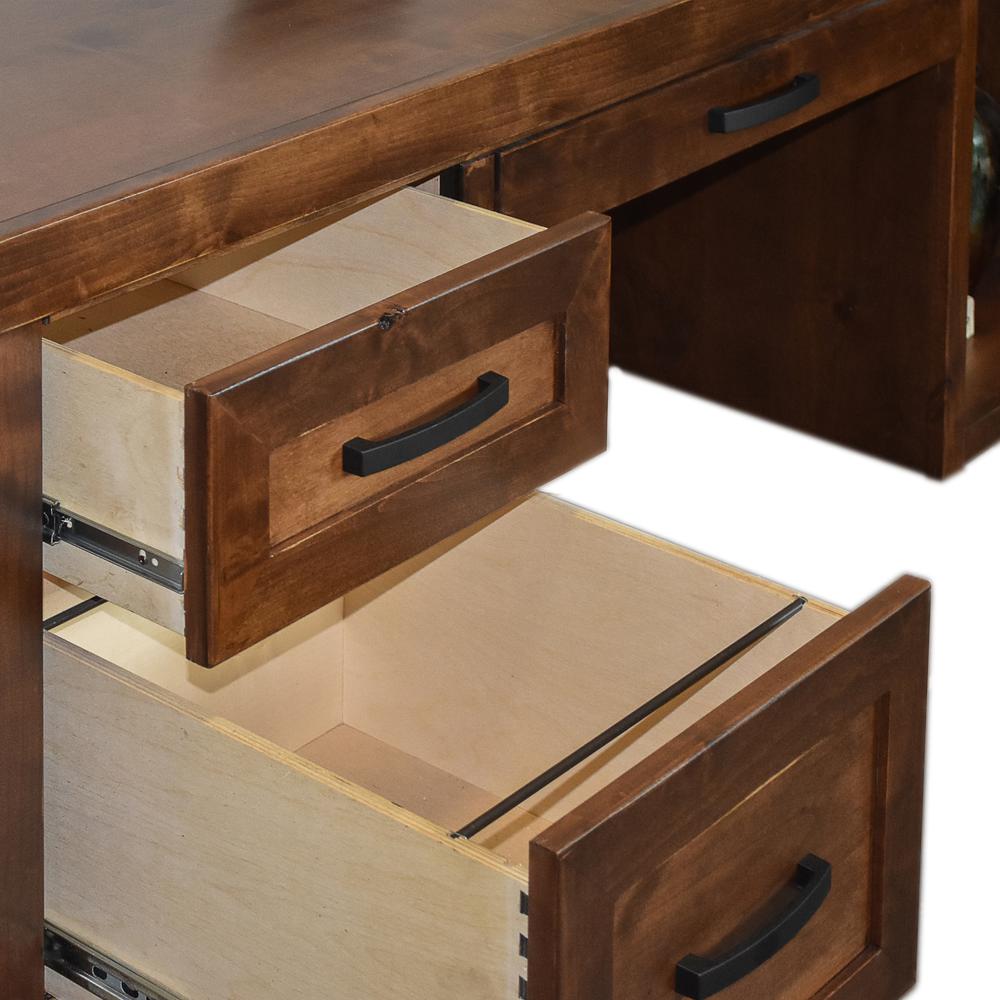 71 inch Executive Desk, Whiskey Finish. Picture 4