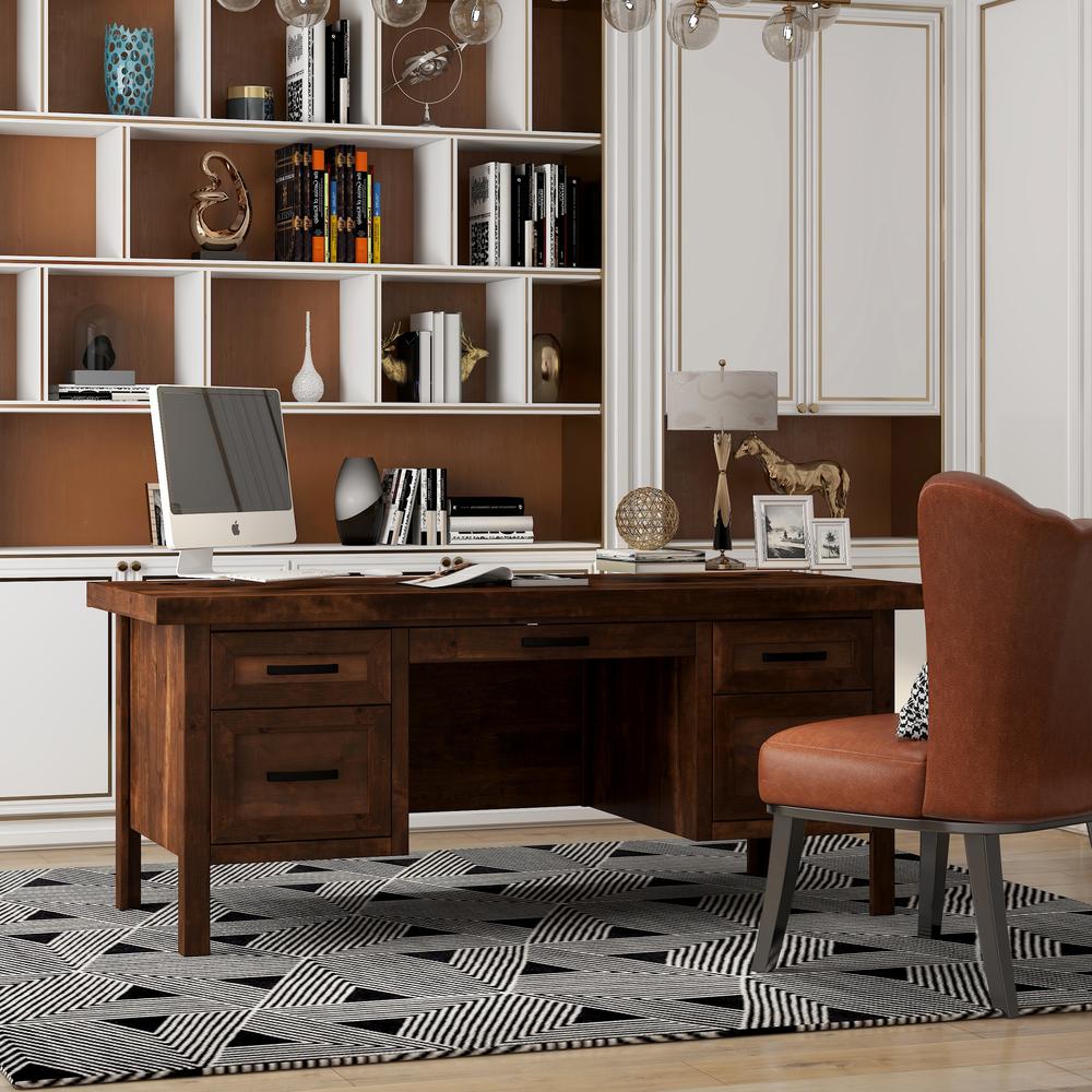 71 inch Executive Desk, Whiskey Finish. Picture 2
