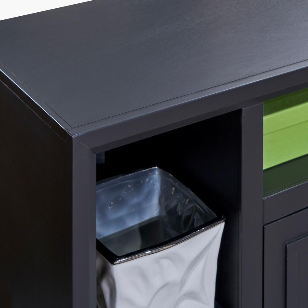 Black Finish Solid Wood TV stand That Holds TVs Up to 100 in.. Picture 2