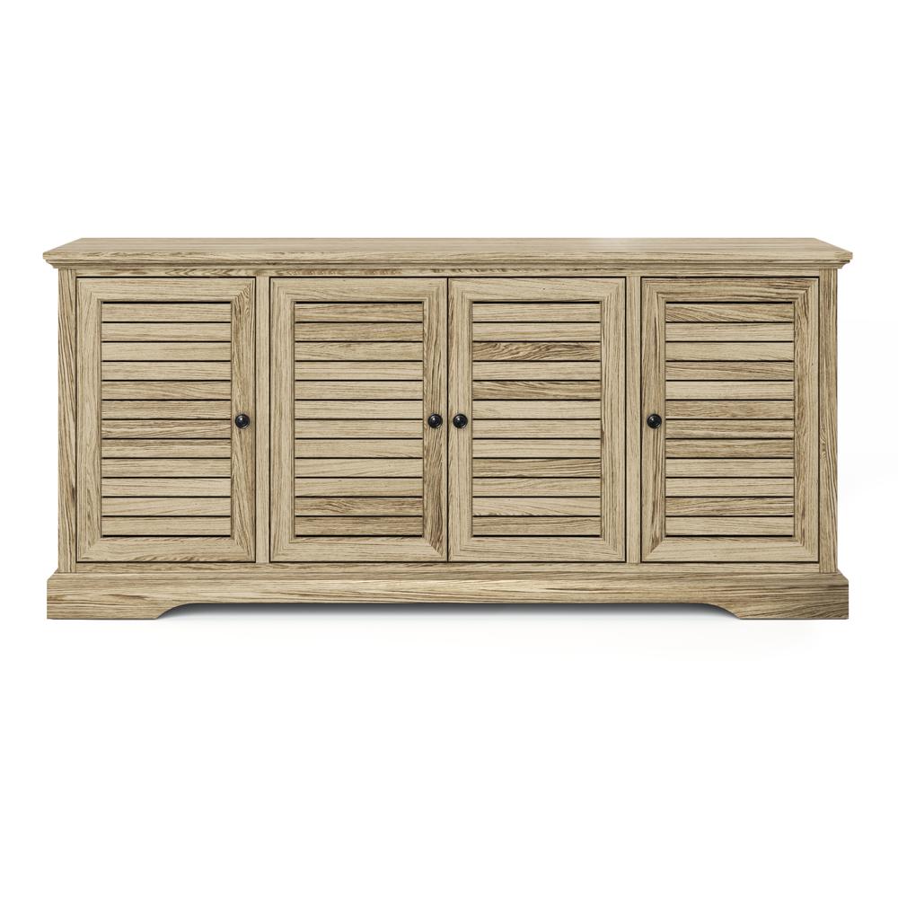 Alabaster Finish Solid Wood TV Stand That Holds TVs Up to 75 in.. Picture 8