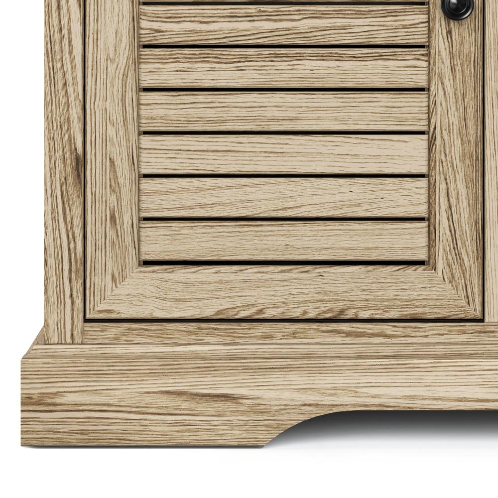 Alabaster Finish Solid Wood TV Stand That Holds TVs Up to 75 in.. Picture 5