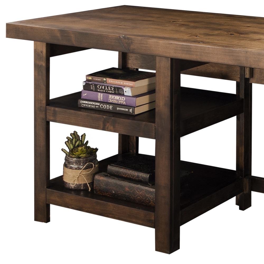 60 inch Workstation Desk, Whiskey Finish. Picture 3