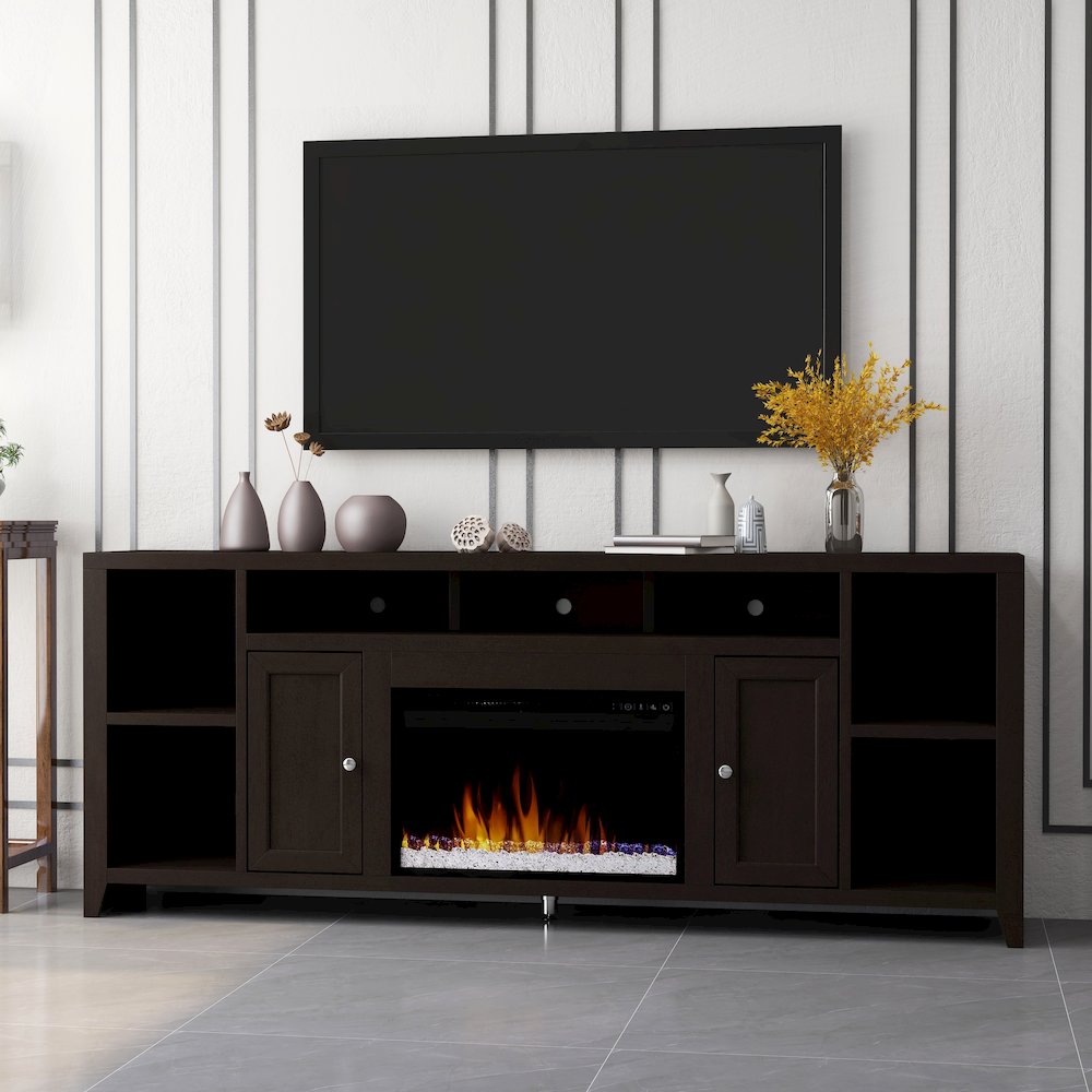 Urban Loft 84 inch Electric Fireplace TV Console for TVs up to 95 inches. Picture 2