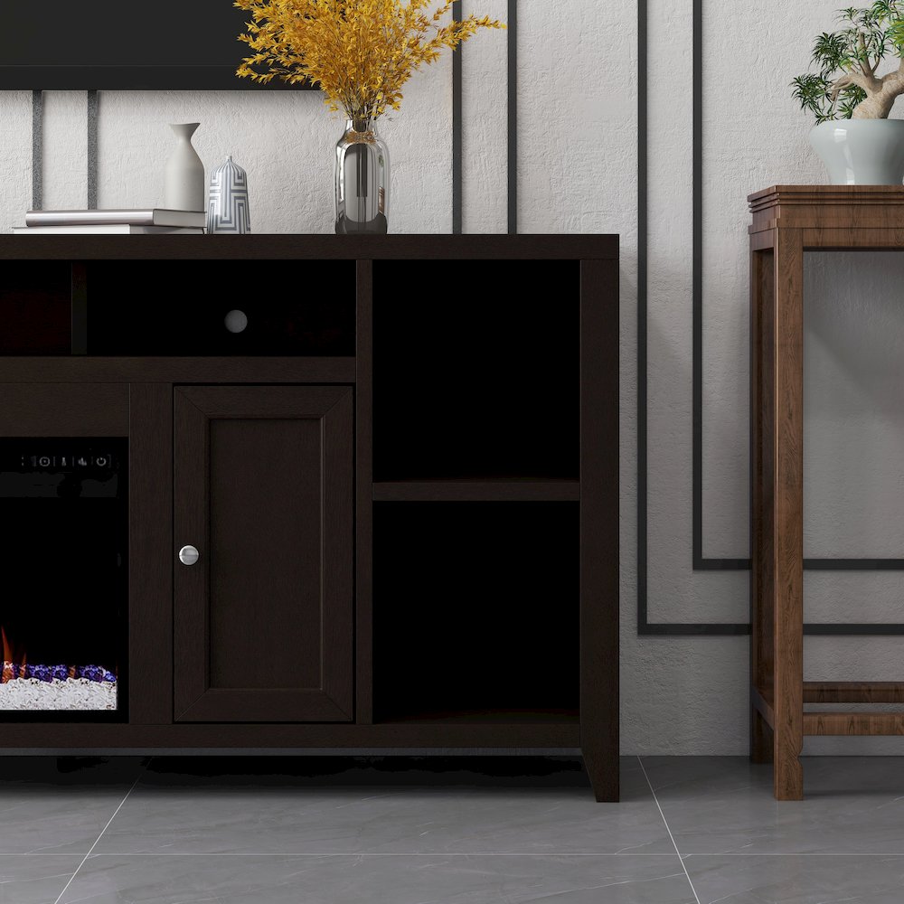 Urban Loft 84 inch Electric Fireplace TV Console for TVs up to 95 inches. Picture 3