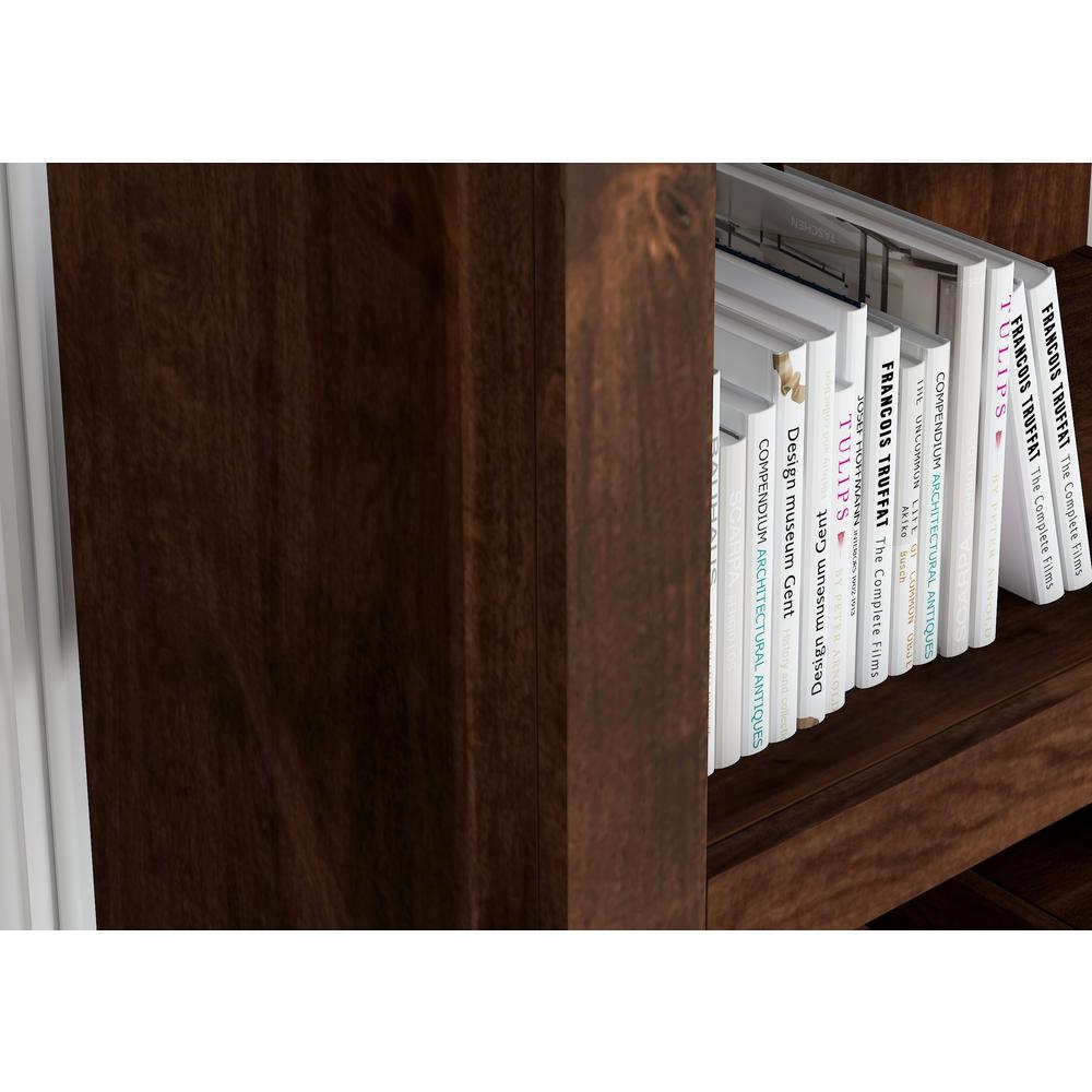 64 inch high Bookcase, Whiskey Finish. Picture 4