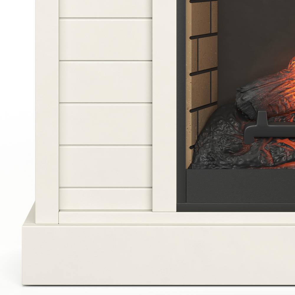 48 in. No Assembly Required White and Brown Fireplace Mantel. Picture 5