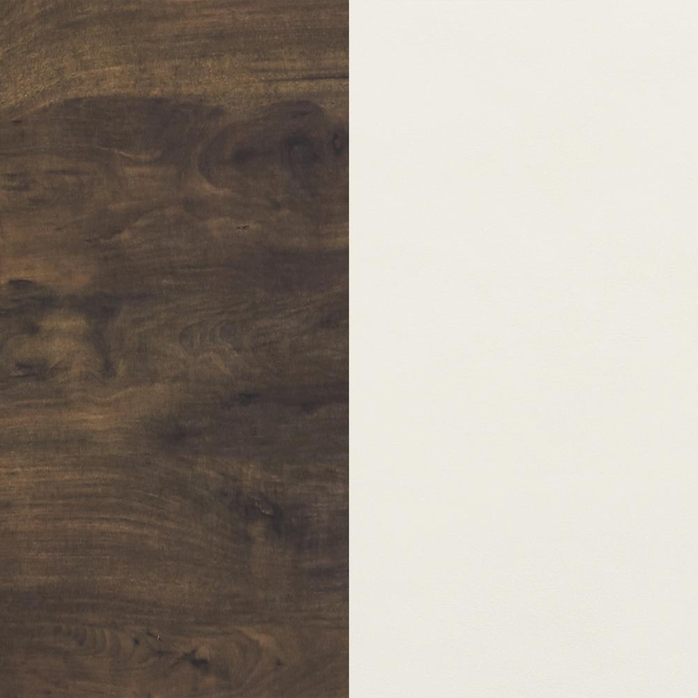 48 in. No Assembly Required White and Brown Fireplace Mantel. Picture 3