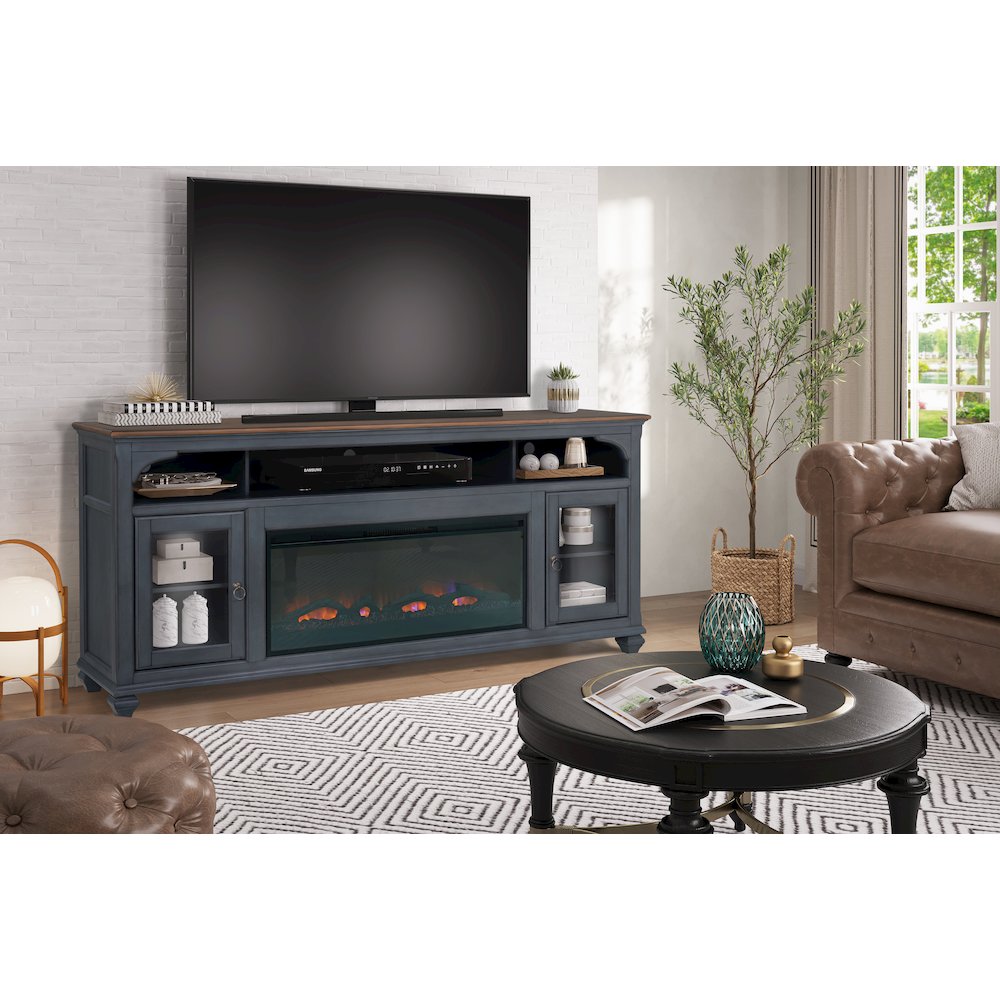 Americana 86 in Fireplace TV Stand for TVs up to 95 inches. Picture 2