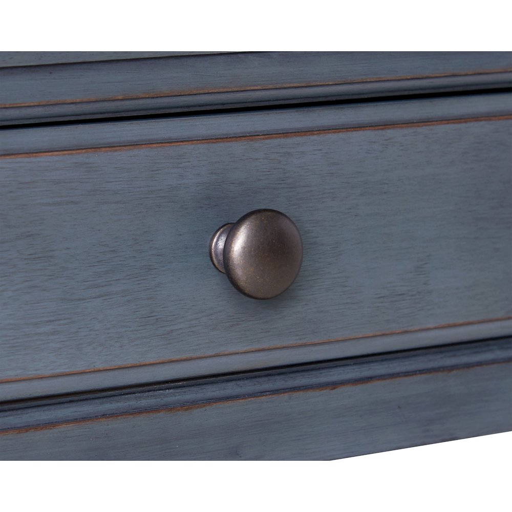 Americana 24 inch End Table, No Assembly Required, Corduroy Blue Finish. Picture 7