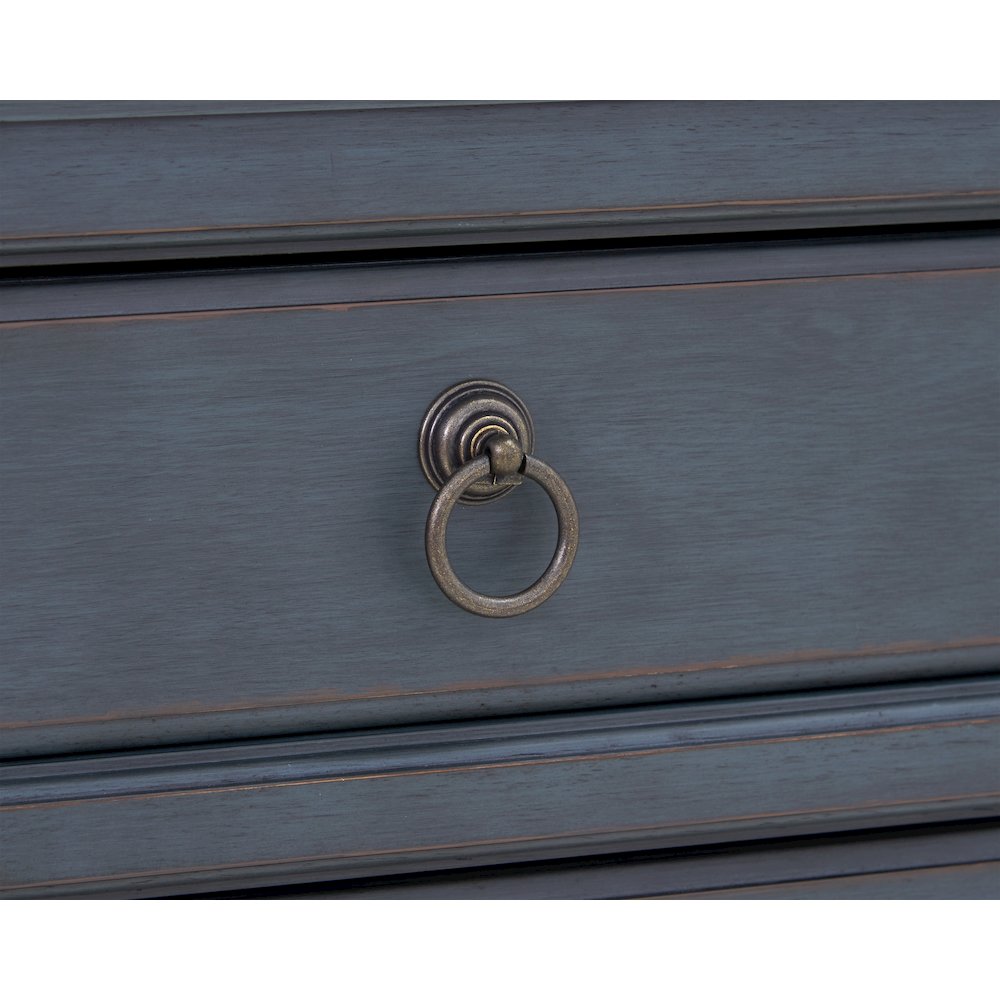 Americana Nightstand, No Assembly Required, Corduroy Blue Finish. Picture 5