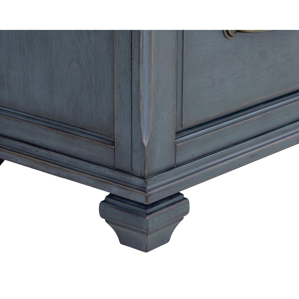 Americana Nightstand, No Assembly Required, Corduroy Blue Finish. Picture 7
