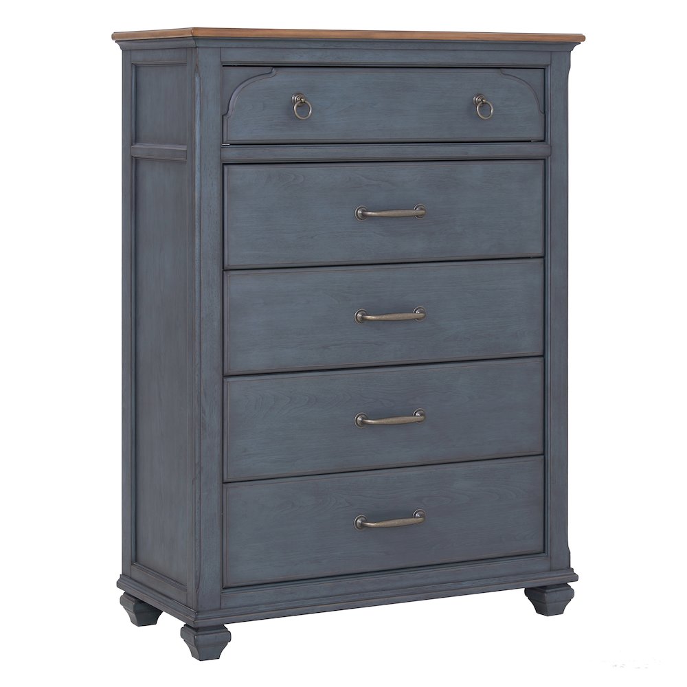 Americana Chest, No Assembly Required, Corduroy Blue Finish. Picture 3