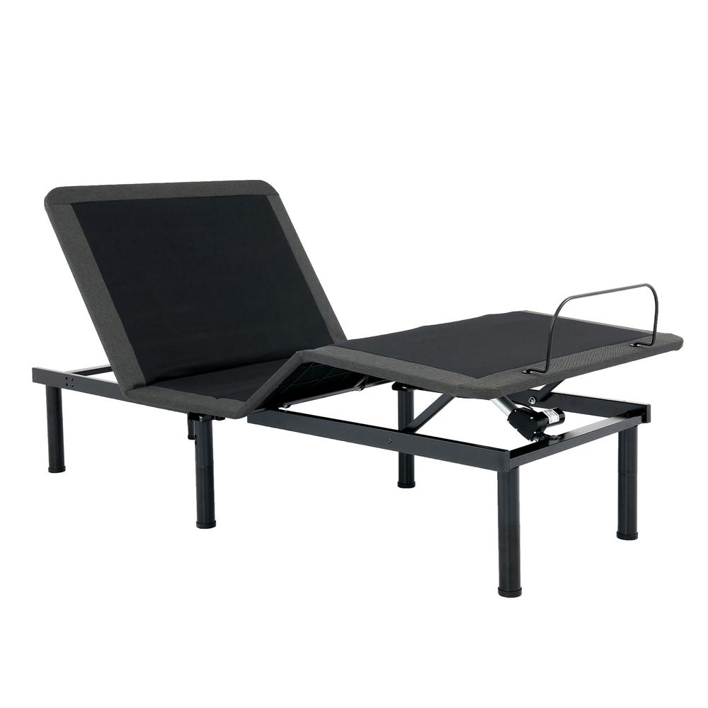 Twin Size Quick Assembly Adjustable Bed Frame with Voice Activated Controls. Picture 1