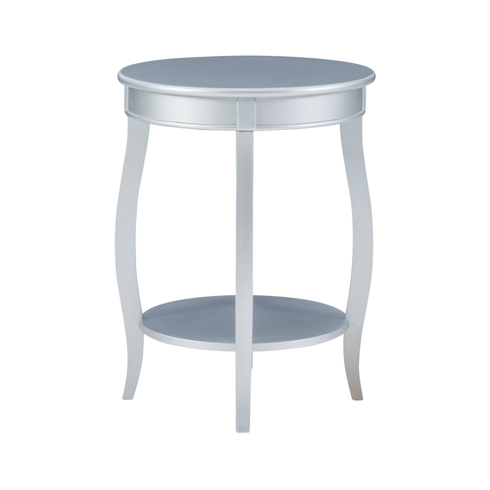 Silver Round Table with Shelf. Picture 5