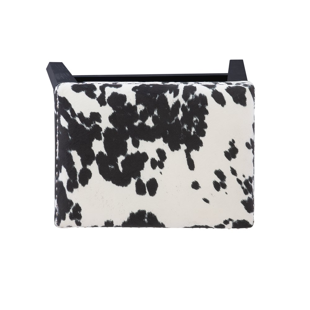 Walt Black Cow Print Bar Stool. Picture 7
