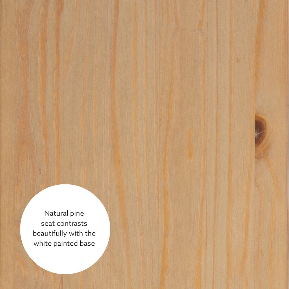 Tobin Backless Two Tone Breakfast Nook, Natural And White. Picture 15