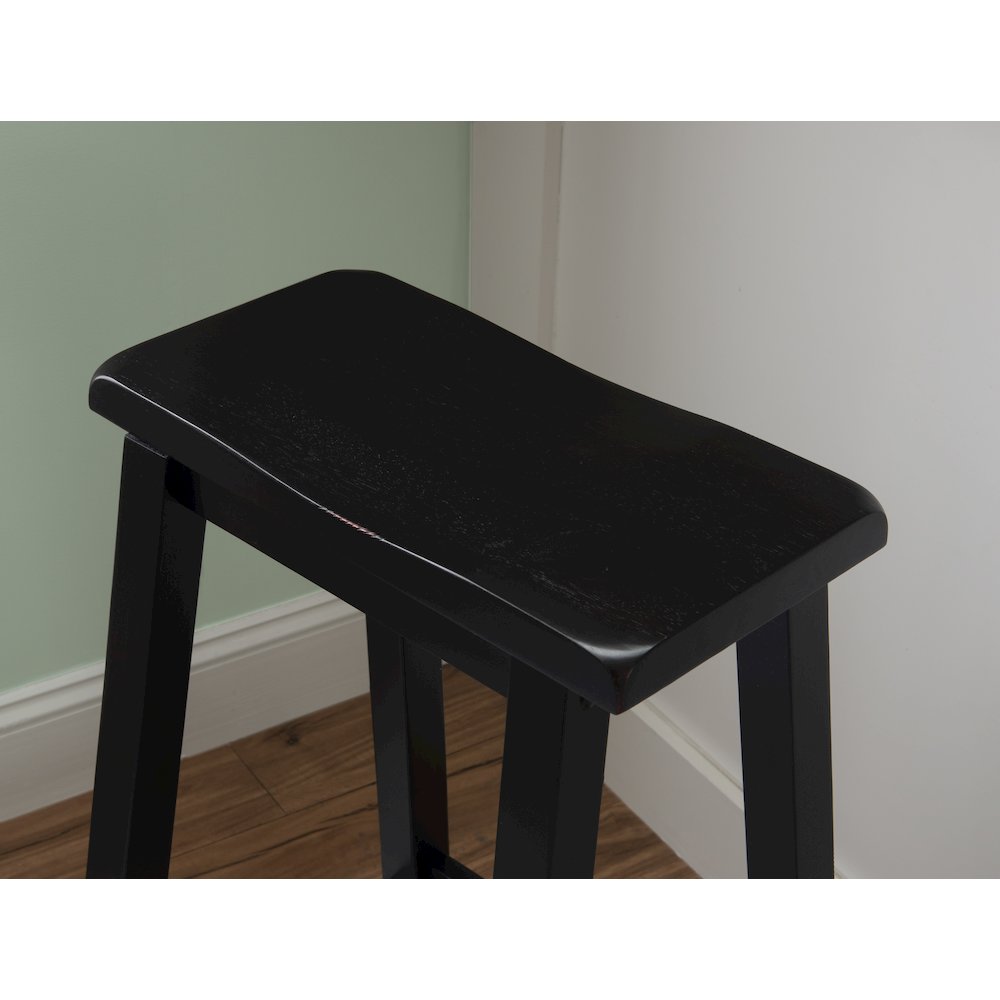 Antique Black with Sand Through Terra Cotta Bar Stool. Picture 4